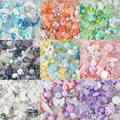 3-Acrylic Beads Lucky bags -Open in Live-Big Hole for Chain DIY