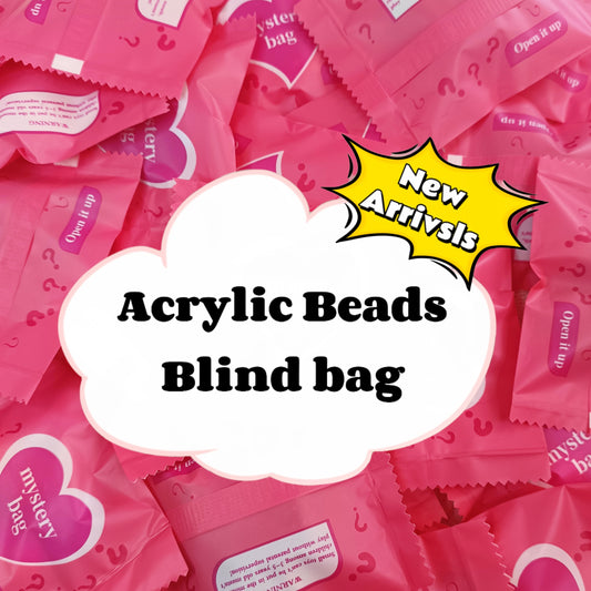 3-Acrylic Beads Lucky bags -Open in Live-Big Hole for Chain DIY