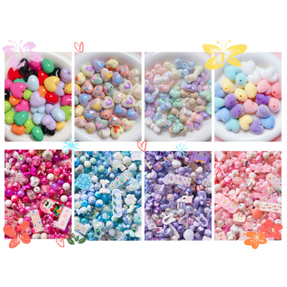 3-Acrylic Beads Lucky bags -Open in Live-Big Hole for Chain DIY