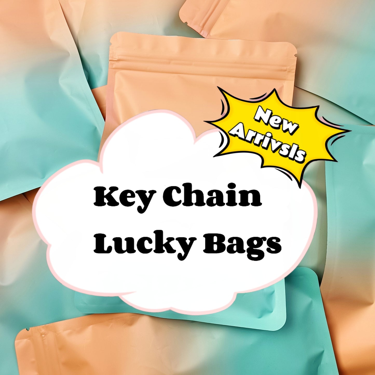 4-Key Chain Lucky Bags -Open In Live-phone chain