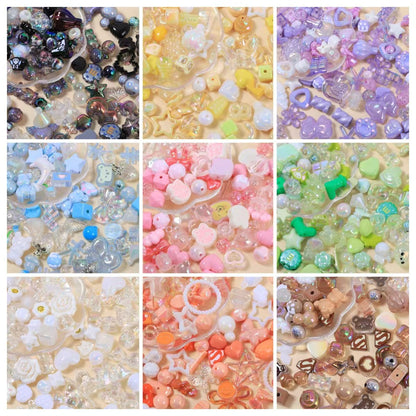 3-Acrylic Beads Lucky bags -Open in Live-Big Hole for Chain DIY